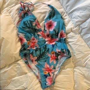 One piece swimsuit backless Brazilian monokini